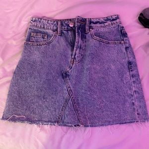 Light wash jean skirt